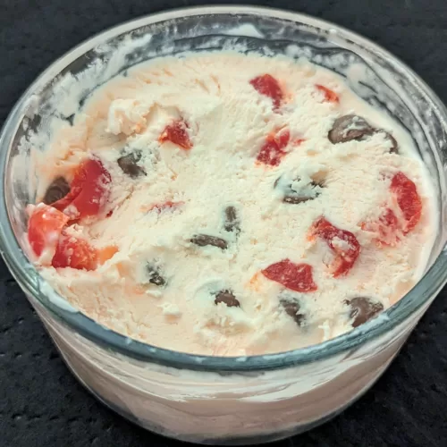 Homemade Cherry Garcia Style Ice Cream