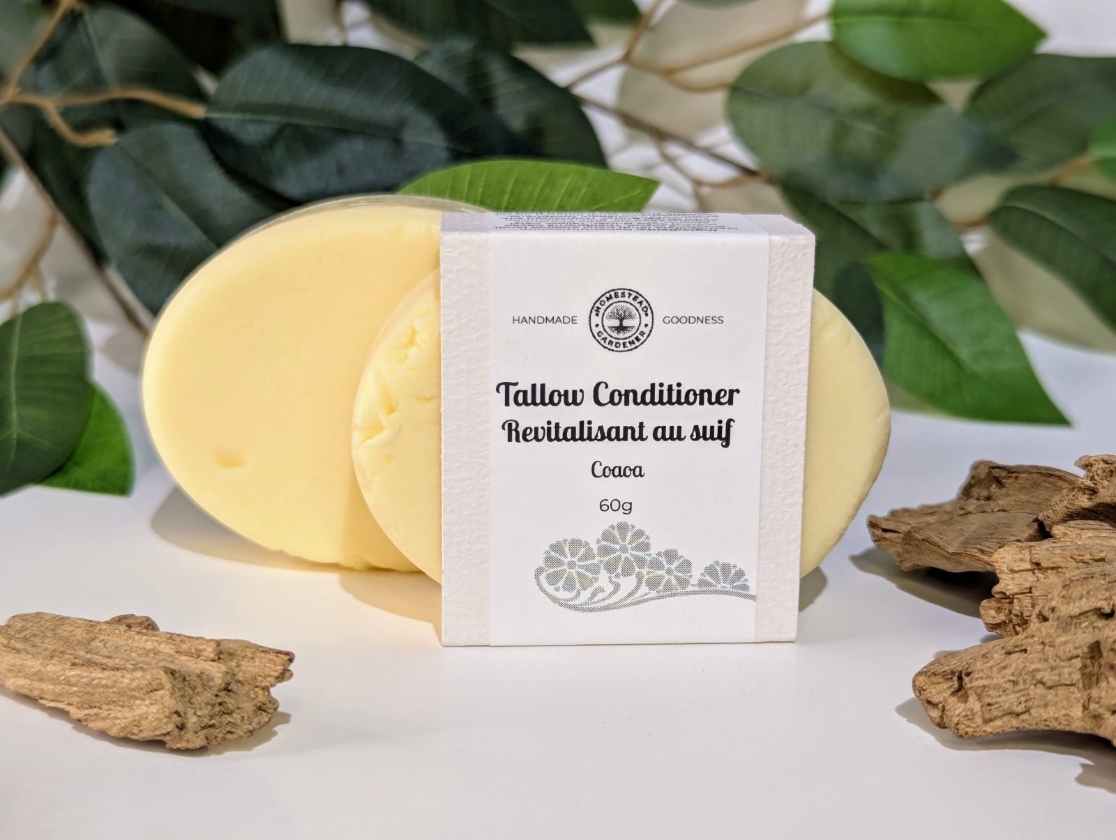 All-Natural Tallow Hair Conditioner Bars