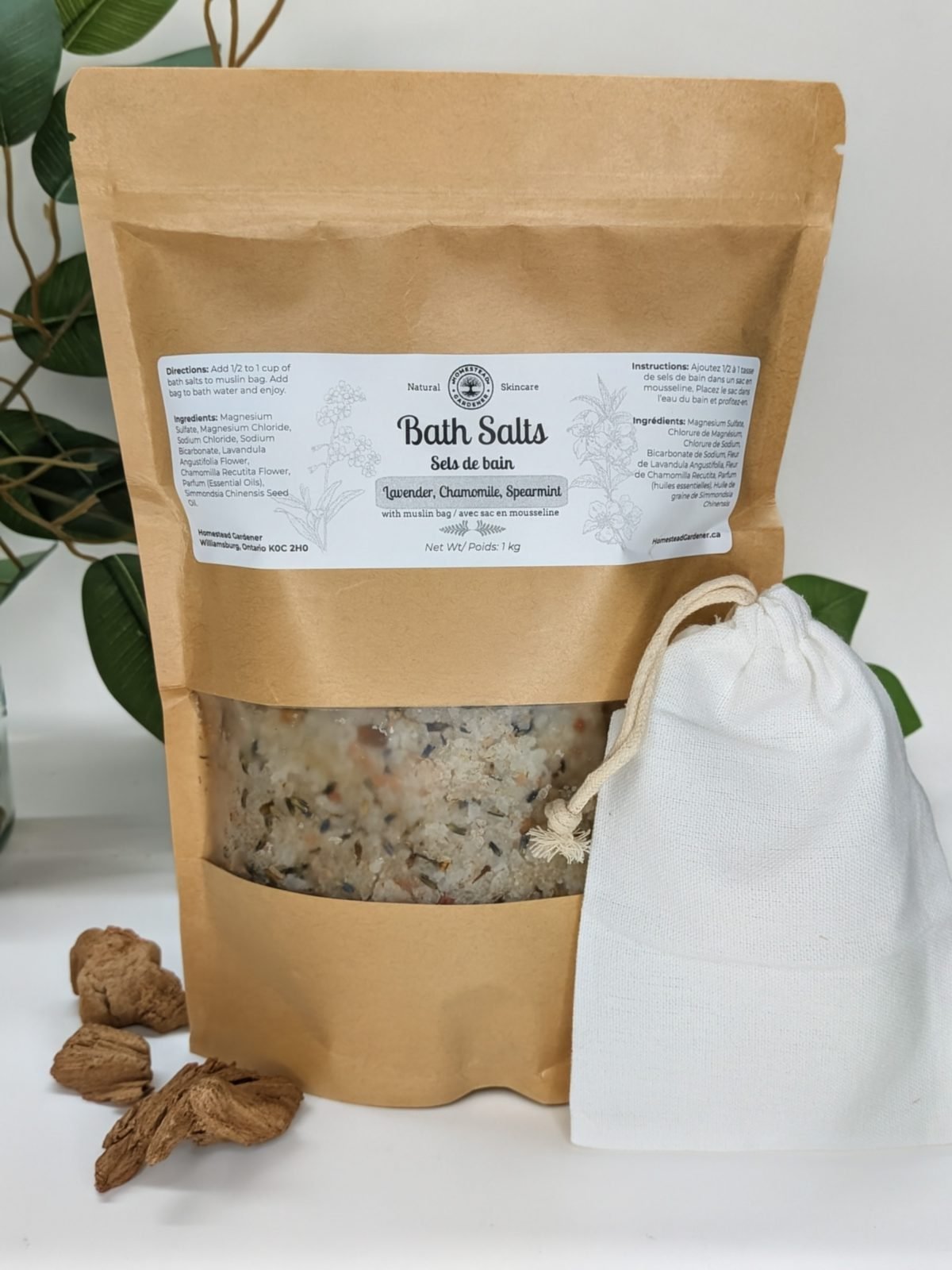 Bath Salts - Lavender, Chamomile, Spearmint - 1kg