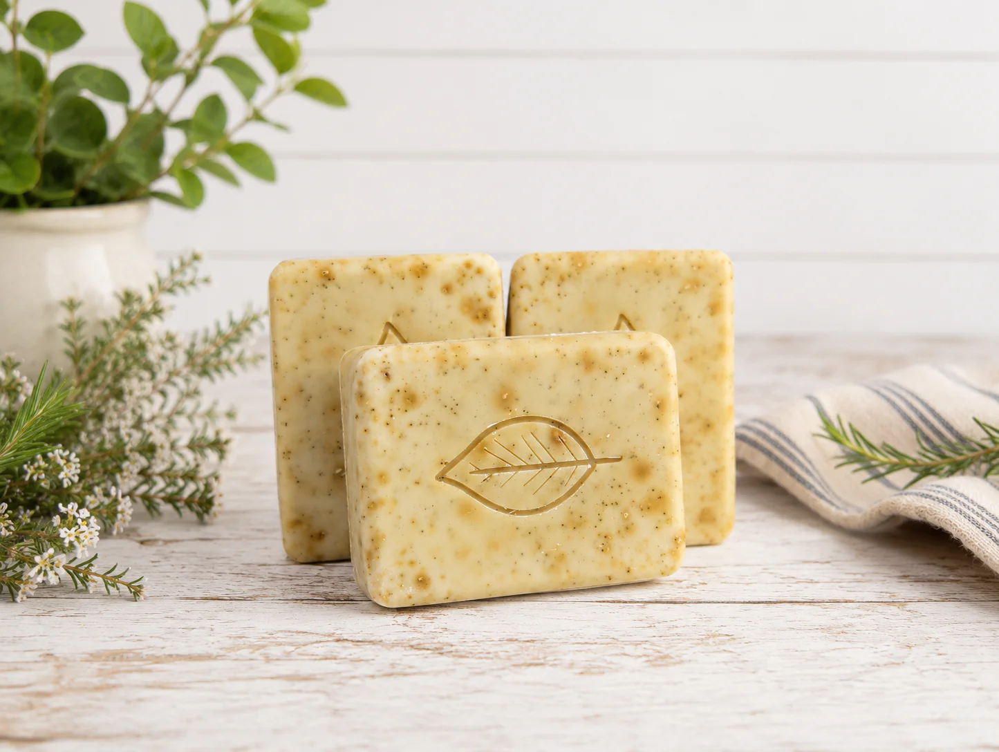 Handcrafted vanilla bean tallow soap