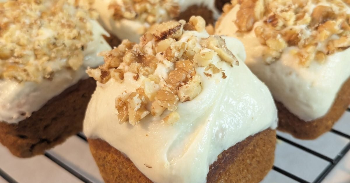 Carrot Cake Muffin with Maple Frosting
